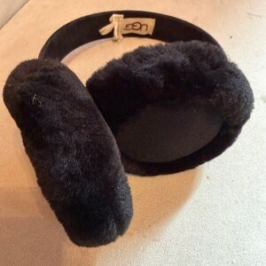 UGG Black Plush Earmuffs